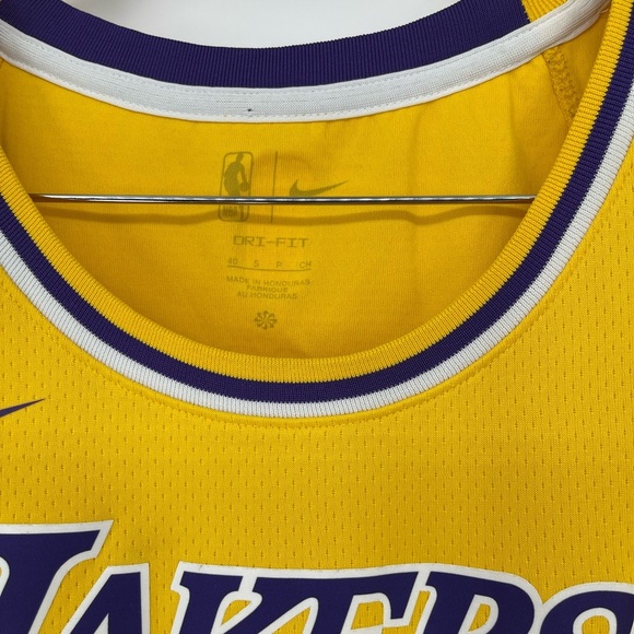 Nike LeBron James #6 Lakers Swingman Jersey Yellow Dri-Fit Size S GM01164502 - Picture 7 of 8